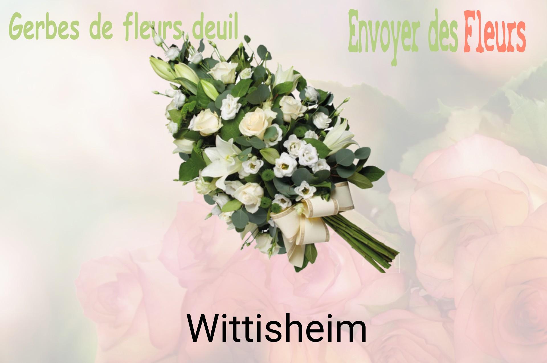 Gerbe de fleurs de deuil livrée à Wittisheim